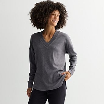 Women's Tek Gear® Rib V-Neck Tunic Top