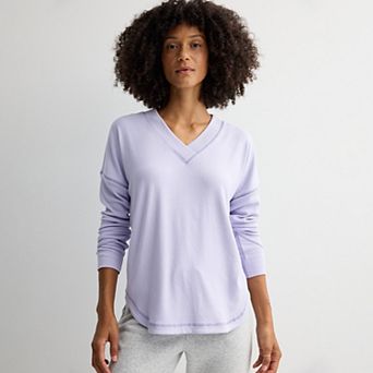 Women's Tek Gear® Rib V-Neck Tunic Top