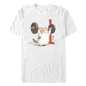 Big & Tall Fitness Kitty Graphic Tee