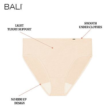 Bali® Lux Cotton Essentials Hi-Cut Underwear 3-pk.