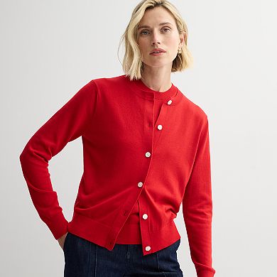 Women's Nine West Crewneck Cardigan