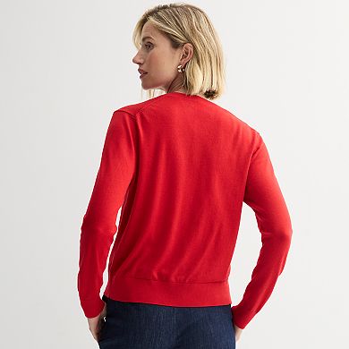 Women's Nine West Crewneck Cardigan