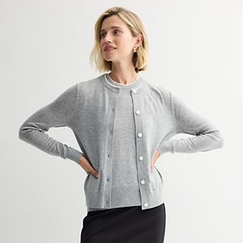 Women's Nine West Crewneck Cardigan