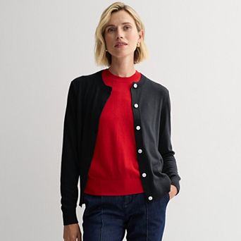 Women's Nine West Crewneck Cardigan