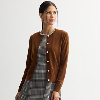 Women's Nine West Crewneck Cardigan