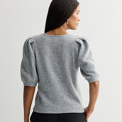 Women's Nine West V-Neck Puff Sleeve Top