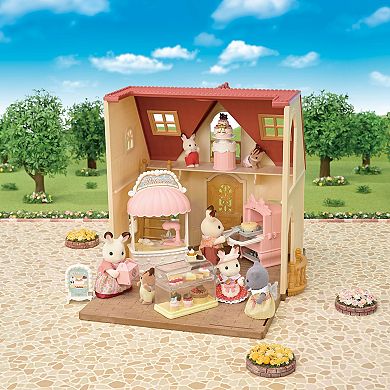Calico Critters Village Cake Shop Playset with Furniture and Accessories