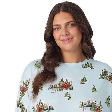 Plus Size Beauty Sleep Social 2-pc. Cozy Long Sleeve Henley Pajama Top & Pajama Joggers Set