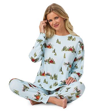 Women's Beauty Sleep Social 2-pc. Cozy Long Sleeve Henley Pajama Top & Pajama Joggers Set