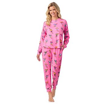 Women's Beauty Sleep Social 2 pc Cozy Long Sleeve Henley Pajama Top & Pajama Joggers Set