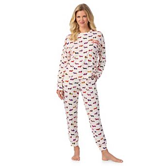 Women's Beauty Sleep Social 2 pc Cozy Long Sleeve Henley Pajama Top & Pajama Joggers Set