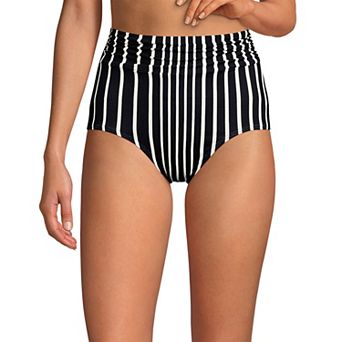 Women's Lands' End Ruched High Waisted Swim Bottoms