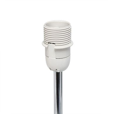 Creekwood Home Nauru 11.81" Two Pack Traditional Petite Metal Stick Bedside Table Desk Lamp Set