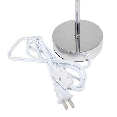 Creekwood Home Nauru 11.81" Two Pack Traditional Petite Metal Stick Bedside Table Desk Lamp Set