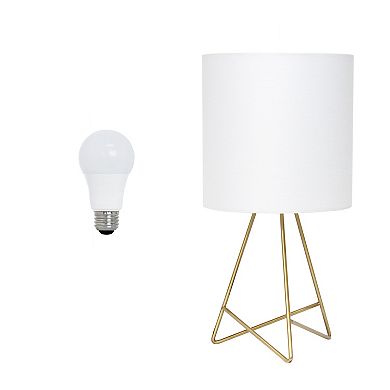 Creekwood Home Glamora 14" Modern Chic Wire Table Lamp