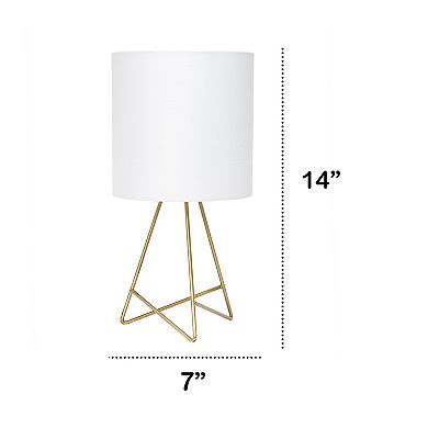 Creekwood Home Glamora 14" Modern Chic Wire Table Lamp