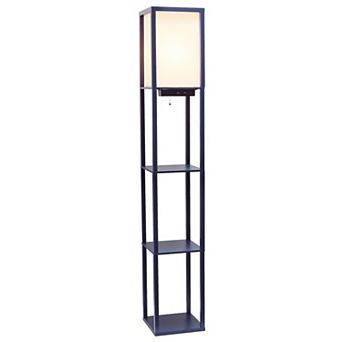 Creekwood Home Classix 62.5" Multifunctional 3 tier Storage and Display Floor Lamp