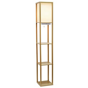 Creekwood Home Classix 62.5" Multifunctional 3 tier Storage and Display Floor Lamp