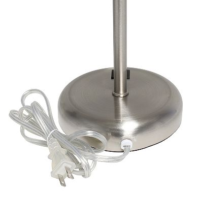 Creekwood Home Oslo 19.5" Contemporary Bedside USB Port Feature Standard Metal Table Desk Lamp