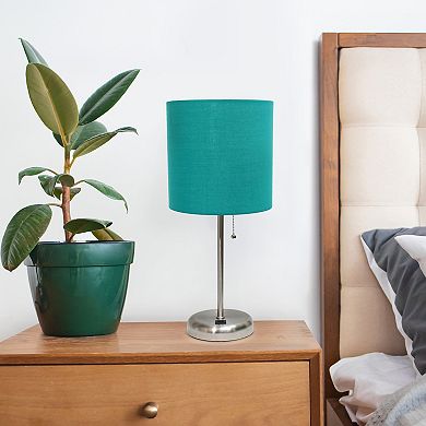Creekwood Home Oslo 19.5" Contemporary Bedside USB Port Feature Standard Metal Table Desk Lamp