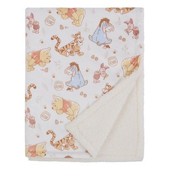 Disney's Winnie the Pooh Velboa Sherpa Baby Blanket