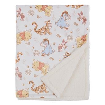 Disney's Winnie the Pooh Velboa Sherpa Baby Blanket