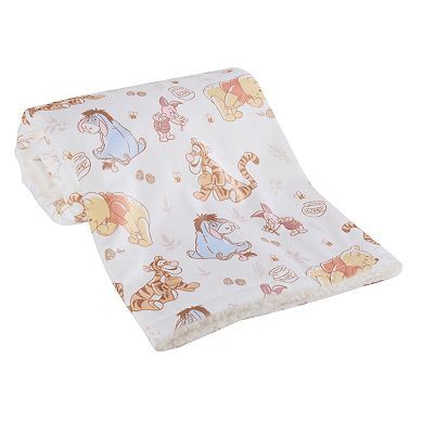 Disney's Winnie the Pooh Velboa Sherpa Baby Blanket