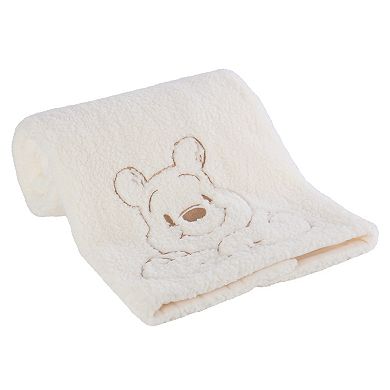 Disney's Winnie the Pooh Embroidered Sherpa Baby Blanket