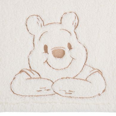 Disney's Winnie the Pooh Embroidered Sherpa Baby Blanket