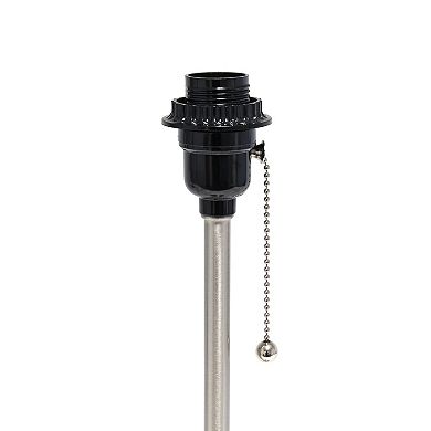 Creekwood Home Oslo 19.5" Contemporary Bedside Power Outlet Base Standard Metal Table Desk Lamp