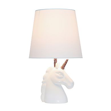Creekwood Home Whimsilux 15.5" Enchanting Unicorn Dreams Table Lamp