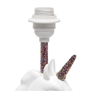 Creekwood Home Whimsilux 15.5" Enchanting Unicorn Dreams Table Lamp