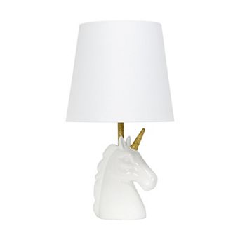 Creekwood Home Whimsilux 15.5" Enchanting Unicorn Dreams Table Lamp