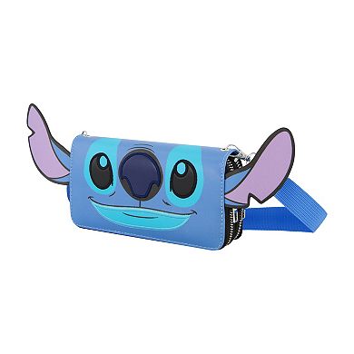 Disney's Lilo & Stitch Double Zip Around Wallet Crossbody Bag