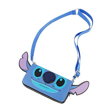Disney's Lilo & Stitch Double Zip Around Wallet Crossbody Bag