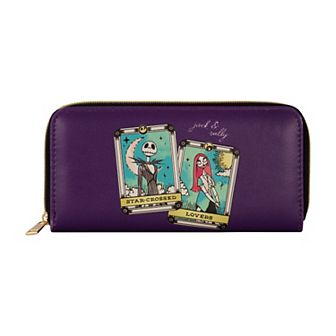 Disneys' Nightmare Before Christmas Jack and Sally Star Crossed Lovers Tarot Zip Around Wallet
