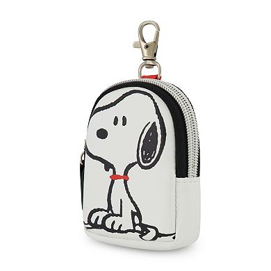 Peanuts Snoopy Full Pose Coin Purse with Keychain Clip