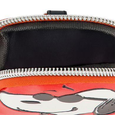 Peanuts Snoopy J Full Pose Coin Purse with Keychain Clip