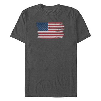 Big & Tall Distressed USA Flag Graphic Tee