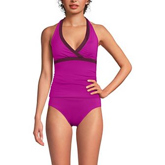 Women's Lands' End V-Neck Halter Tankini Top