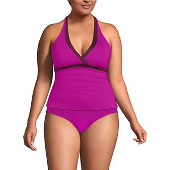 Plus Size Lands' End V-Neck Halter Swim Top