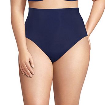Plus Size Lands' End Size Ultra High Waisted Slender Bikini Bottoms