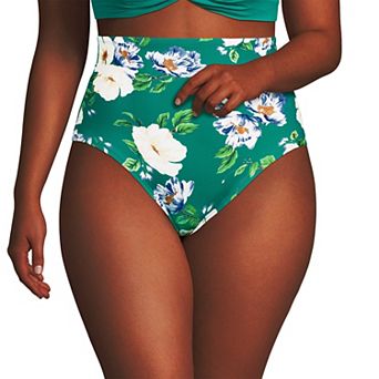 Plus Size Lands' End Size Ultra High Waisted Slender Bikini Bottoms