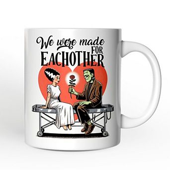 Vintage Frankenstein and Bride Mug for Couple, We were Made for Each Other