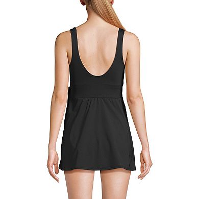Women's Lands' End DDD-Cup Side Tie Mini Swim Dress Swimsuit
