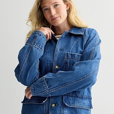 Petite Sonoma Goods For Life® Raglan Sleeve Denim Jacket