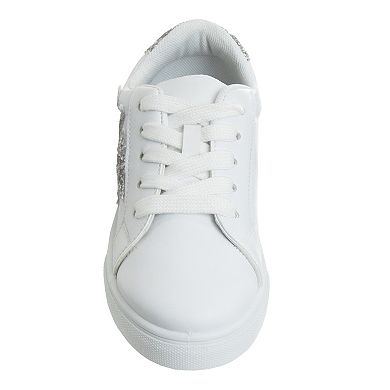 Kensie Girl Lace-Up Girls' Glittery Casual Sneakers