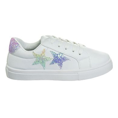 Kensie Girl Lace-Up Girls' Glittery Casual Sneakers