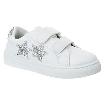 Kensie Girl Hook-and-Loop Toddler Girls' Glittery Design Casual Sneakers