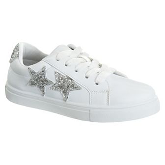 Kensie Girl Lace-Up Glittery Stars Little Kid Girls' Sneakers